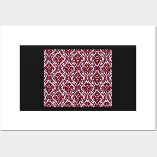 Maroon Aesthetic Repeating Abstract Pattern Posters and Art